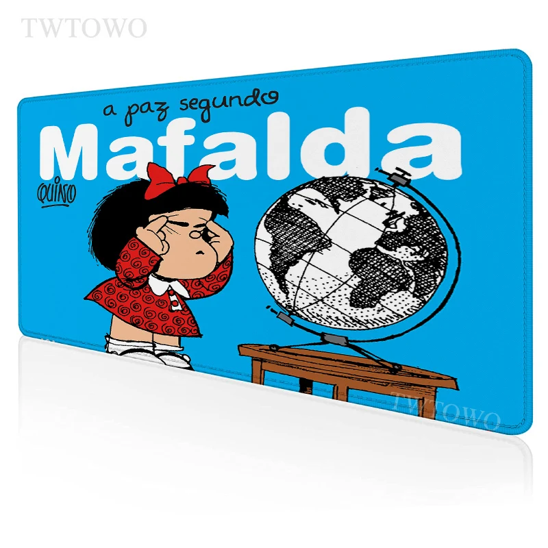 

Коврик для мыши Mafalda, игровой коврик размера XL для домашнего компьютера, настольные коврики XXL из натурального каучука, мягкий ковер, офисный...