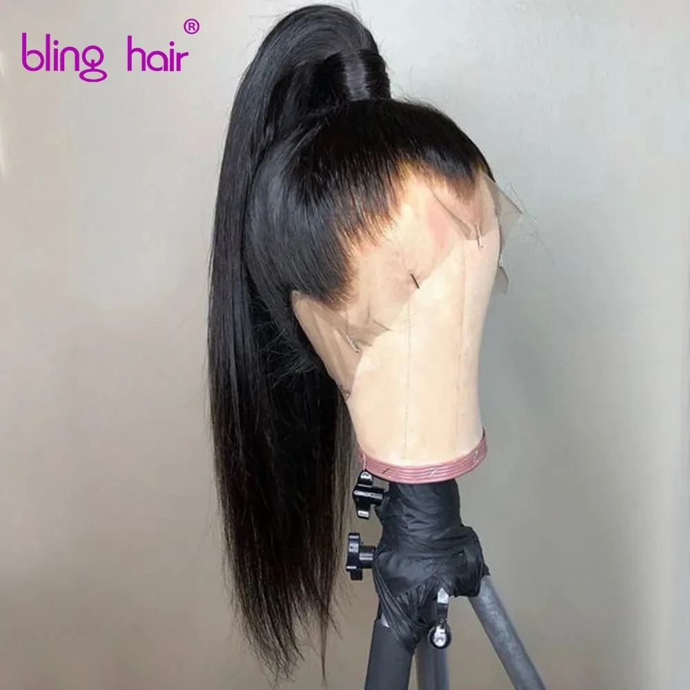 

360 Full Lace Wig Human Hair Pre Plucked Straight Human Hair Wigs For Women Bling Remy 6x4 Glueless Wig Human Hair Ready To Wear