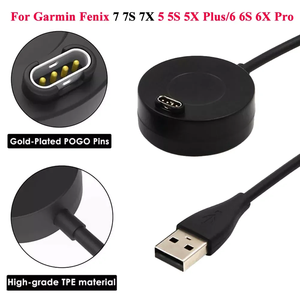 

Dock Charger 1M USB Charging Date Cable Cord For Garmin Fenix 7 7S 7X/5/5S/5X Plus 6/6S/6X Pro Venu 945 245 45 Watch Cover Case