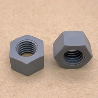 m5 m6 m8 m10 m12 m14 m16 m18 m20 nylon pvc hexagon nut gray plastic hex screw cap anti corrosion acid and alkali resistant nut