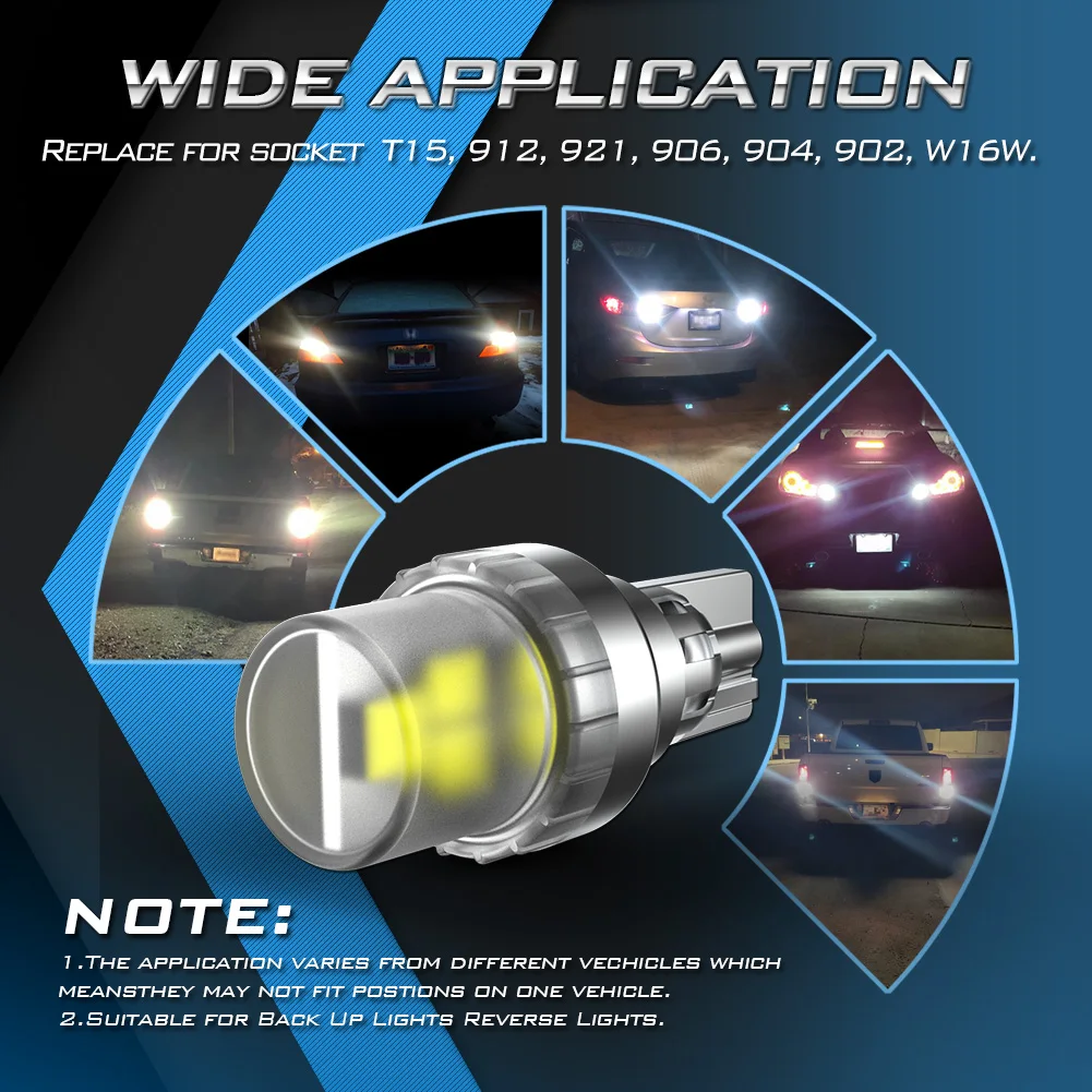 2 шт. светодиодные лампы T15 W16W T16 для Mitsubishi Outlander ASX Lancer