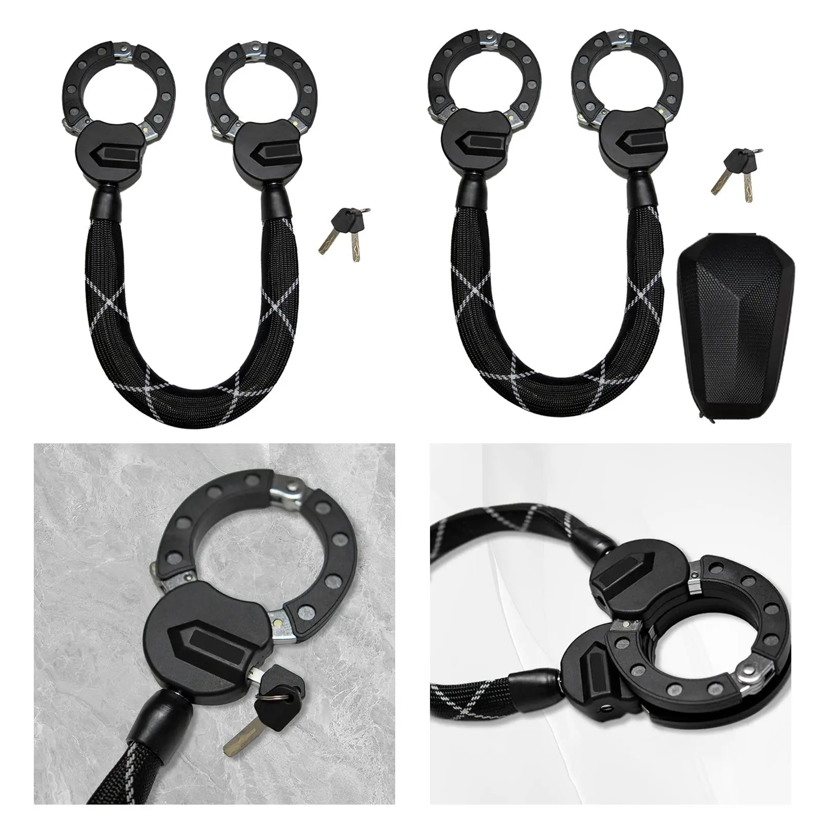 Замок для электровелосипеда с 2 ключами универсальный портативный безопасный