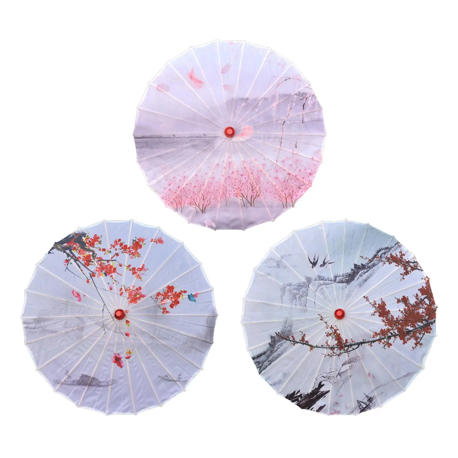 

Китайский/японский декоративный зонт, непромокаемый бумажный зонтик с масляным покрытием, бумажный зонтик для вечерние ринки, фотосессии, ...