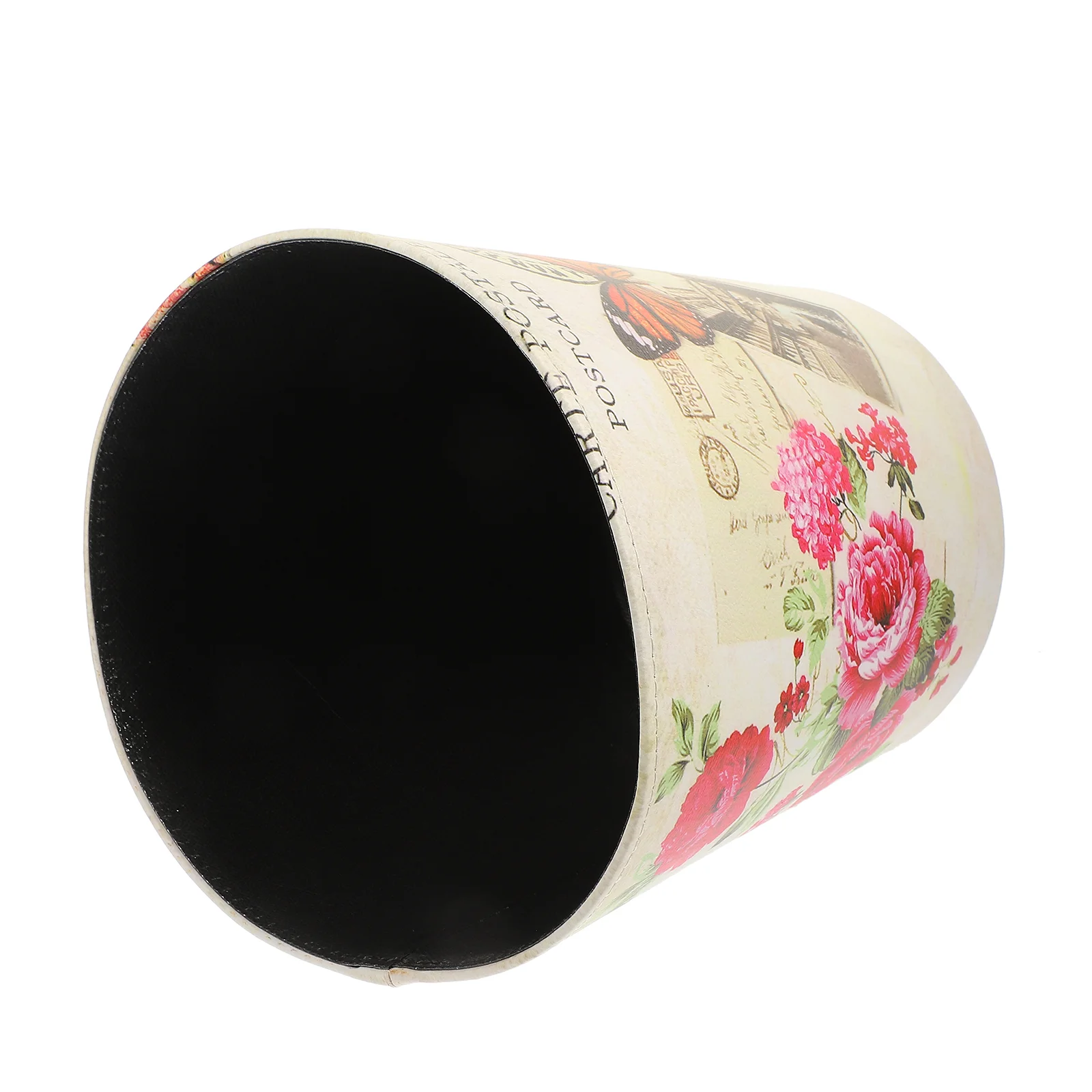 

Can Trash Waste Garbage Bin Container Bucketbasket Storage Kitchen Vintage Style Bathroom Paper Wastebasket Bedroom Retro Pu