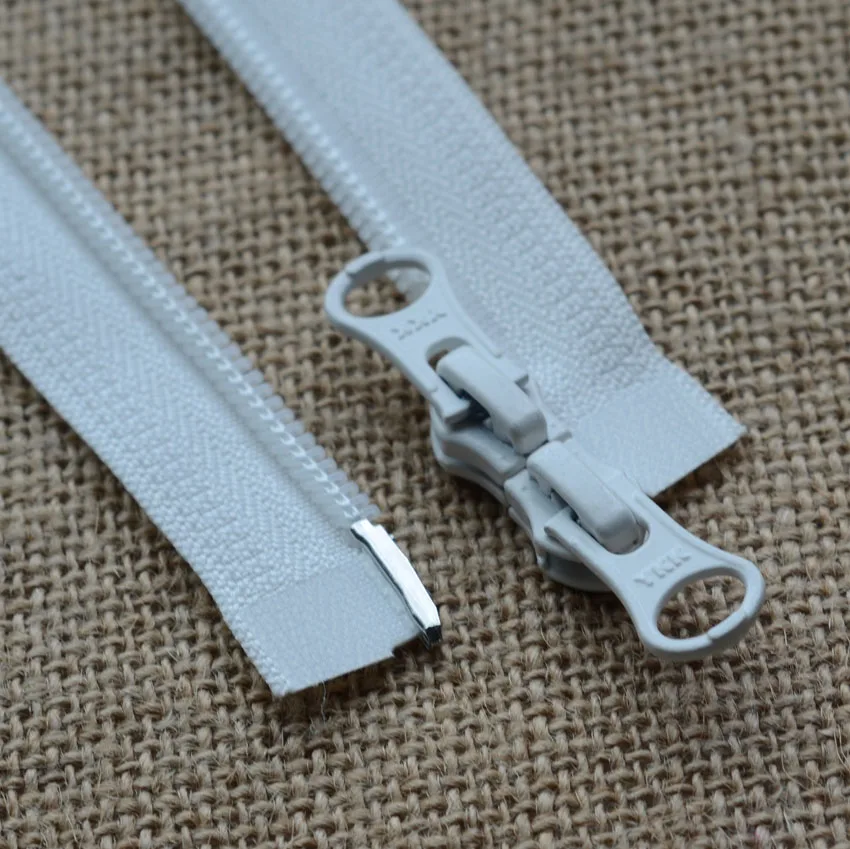 

YK5 Nylon Double White Zipper 60-120cm YKK Nylon Zipper Clothing Accessories Sewing Tools and Accessoires