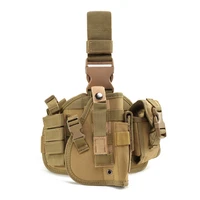 military tactical drop leg bag multifunction combination pistol holster leg hanger camouflage pockets thigh pack hunting bag