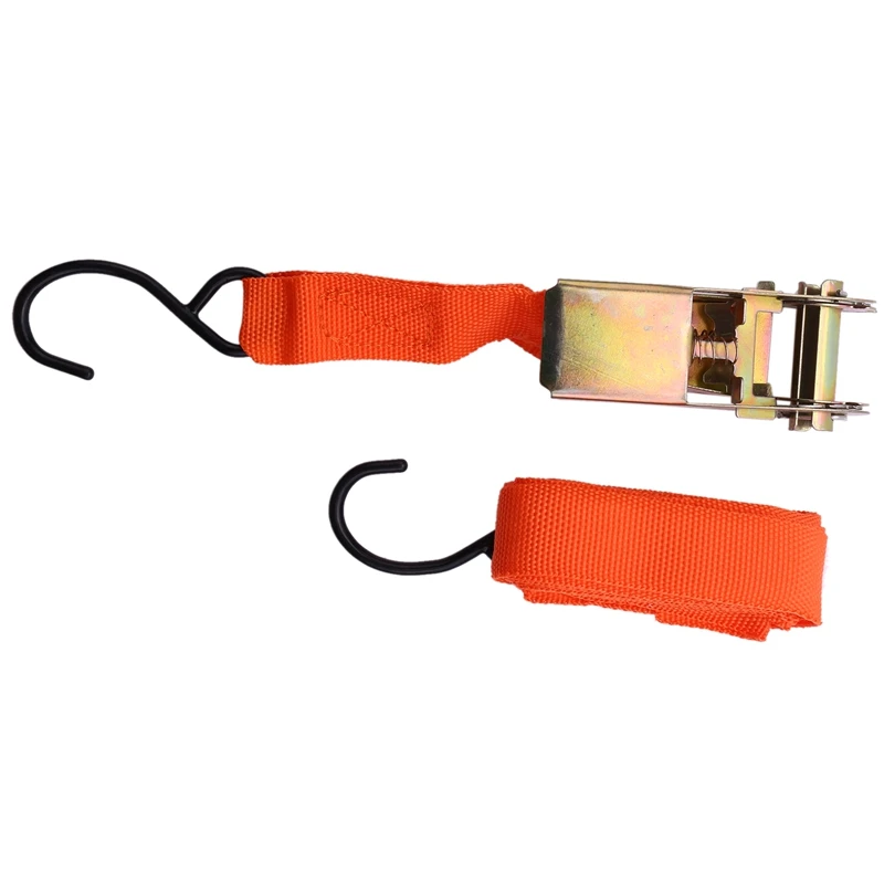 

4Pcs Durable Ratchet Tie Down Hold Secure Cargo Straps Moving Hauling Truck Motorcycle Straps Lashing Package Webbing