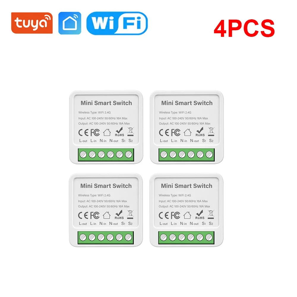

Tuya Мини WiFi умный выключатель 16A