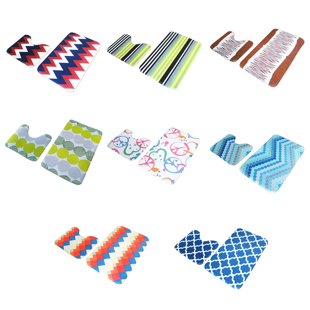 

Набор мягких Противоскользящих ковриков для ванной из микрофибры, 2 шт.