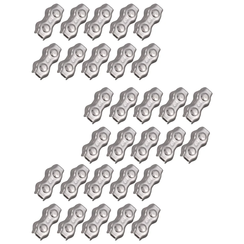 

30 шт. 3 мм дуплексные зажимы, ручки для троса из нержавеющей стали