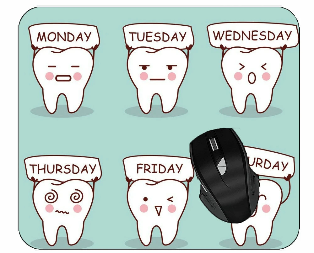 Коврики для мыши зубы неделя чистки зубов каждый день коврик | Компьютеры и офис