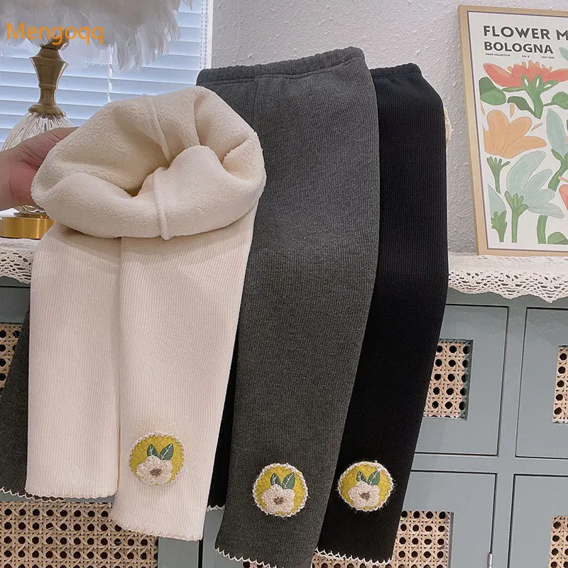 

Женские теплые леггинсы с эластичной талией, бархатные