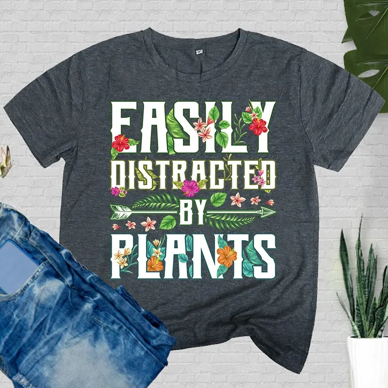 

Забавная Хлопковая женская футболка с цветочным принтом садового сада, топ в стиле панк, летняя женская футболка с коротким рукавом