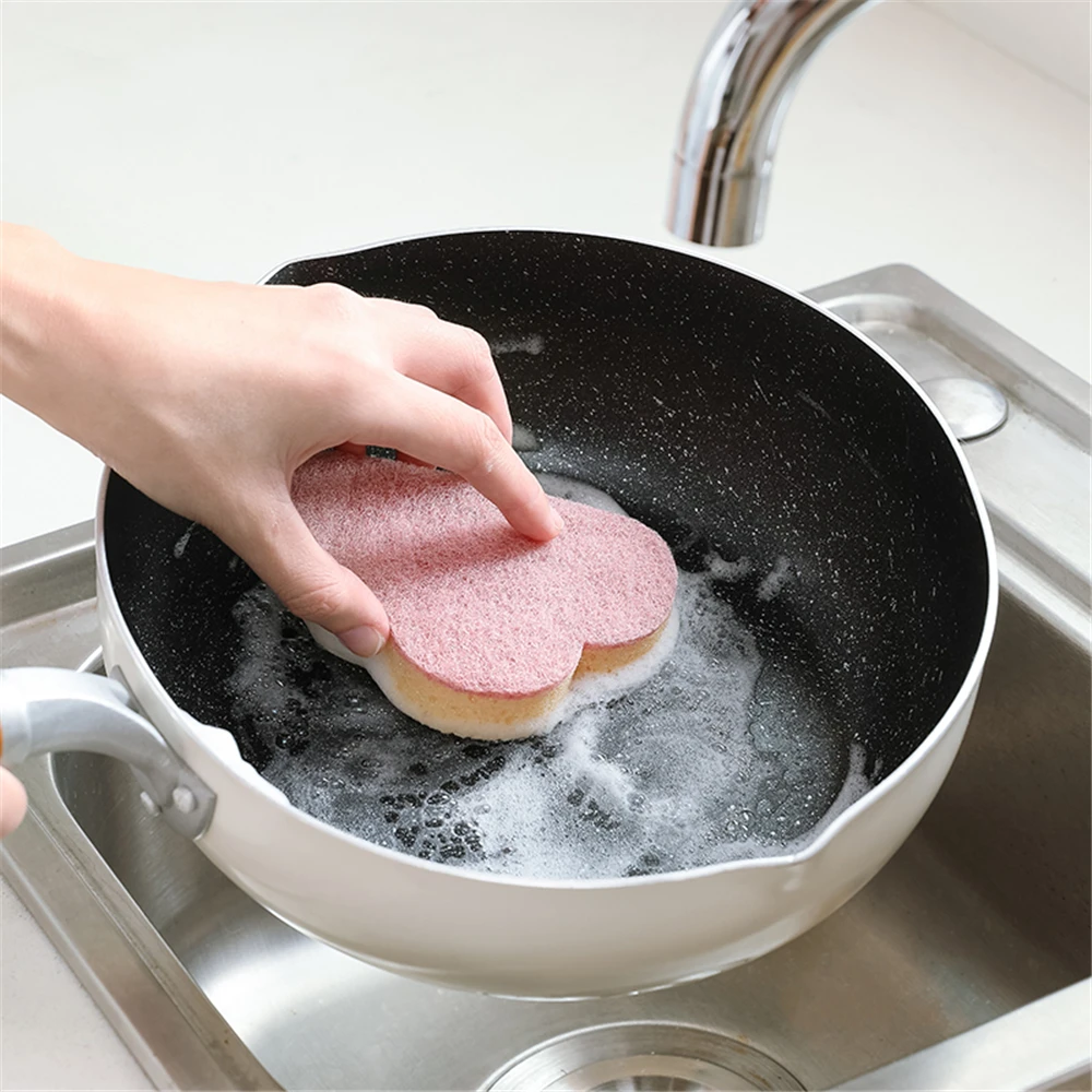 

4PCS Kitchen Creative Multi-functional Cloud Sponge Washing Cloth Car Washing Glass Decontamination Pads Sponges Washing Strong