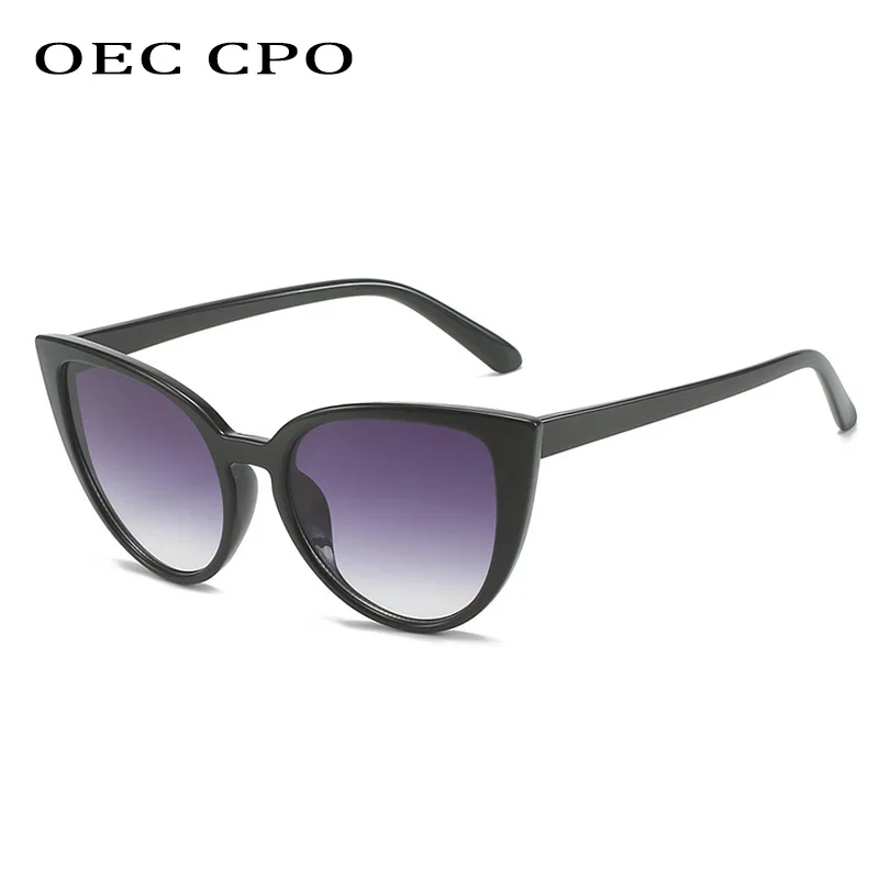 

OEC CPO Retro Cat Eye Sunglasses Women Brand Designer Punk Sun Glasses Female Trends Gradient Shades UV400 Eyewear De Sol Oculos