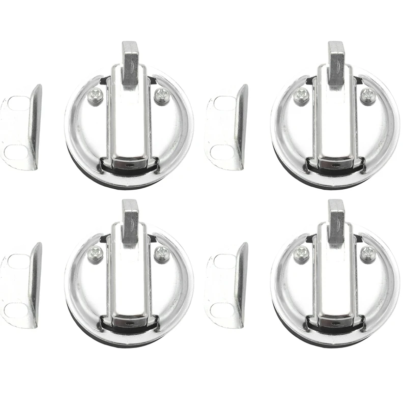 

4X Boat Latches 1.5 Inch Slam Latch Flush Pull Hatch Latch Lock Corrosion Resistant Stainless Steel Replacement Silver