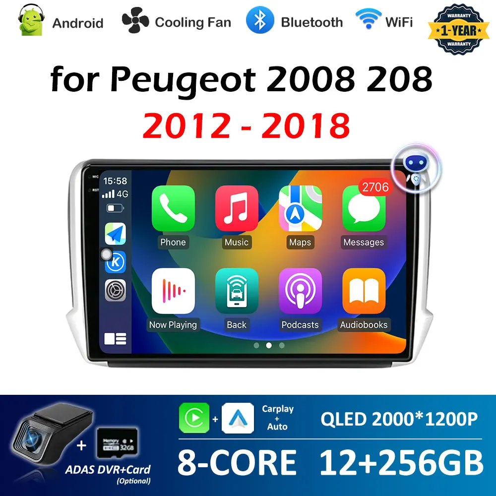 Интеллектуальная система GPS-навигации для Peugeot 2008 208 2012 2013 2014 2015-2018 DSP Stereo 10