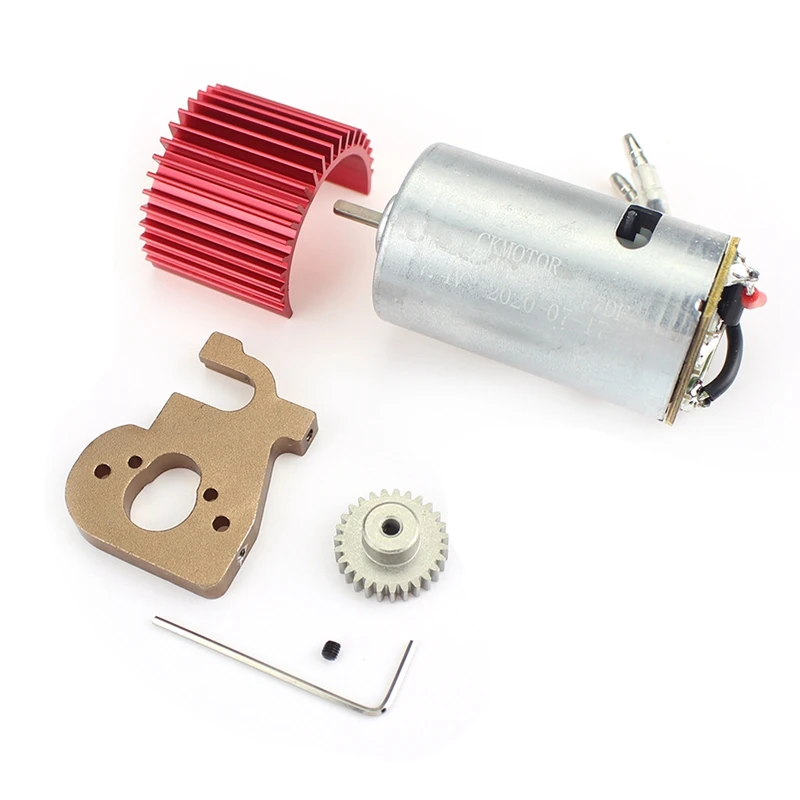 

Запчасти для автомобилей Wltoys 124019 124018 1/12 RC, щеточный двигатель 550 с креплением, радиатор, запасные аксессуары