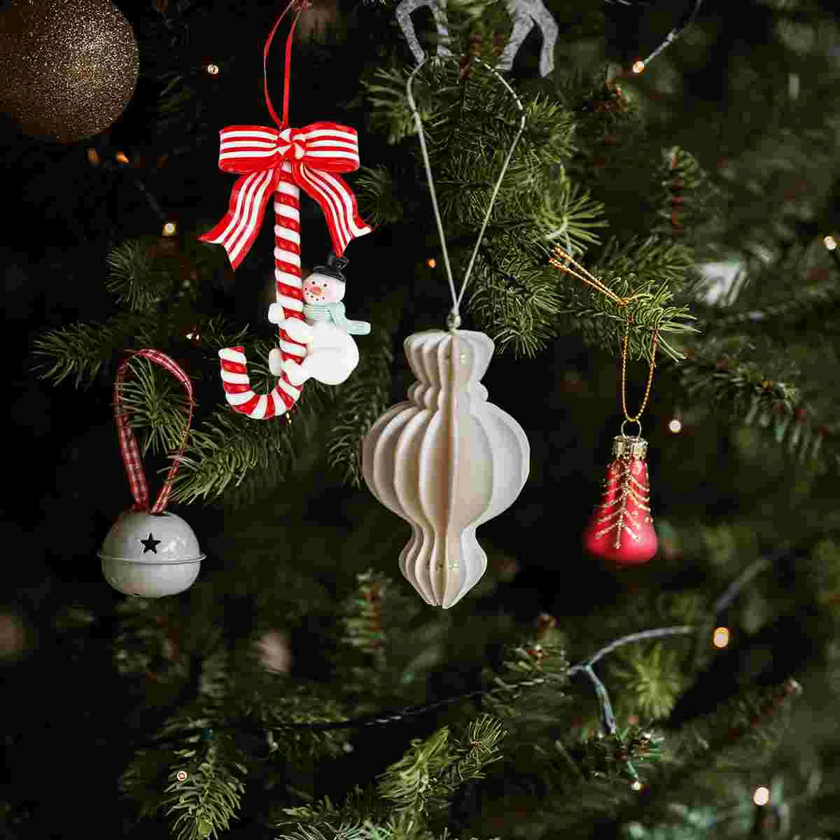 

Cane Candy Christmas Ornaments Tree Hanging Pendant Decoration Santa Claus Snowmandecor