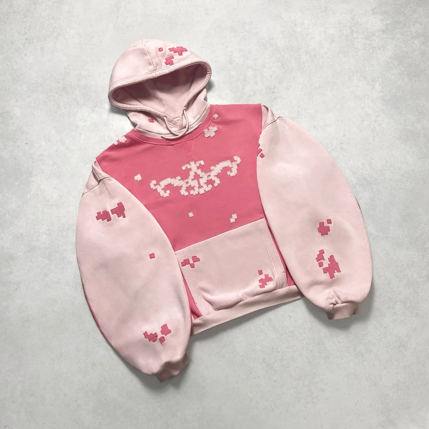 Новая толстовка с капюшоном Pixel свободные толстовки женская геометрическим