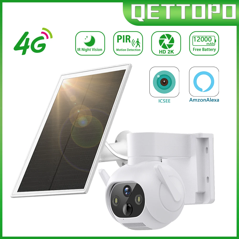 

IP-камера Qettopo iCsee PRO, 5 МП, 4G, на солнечной батарее