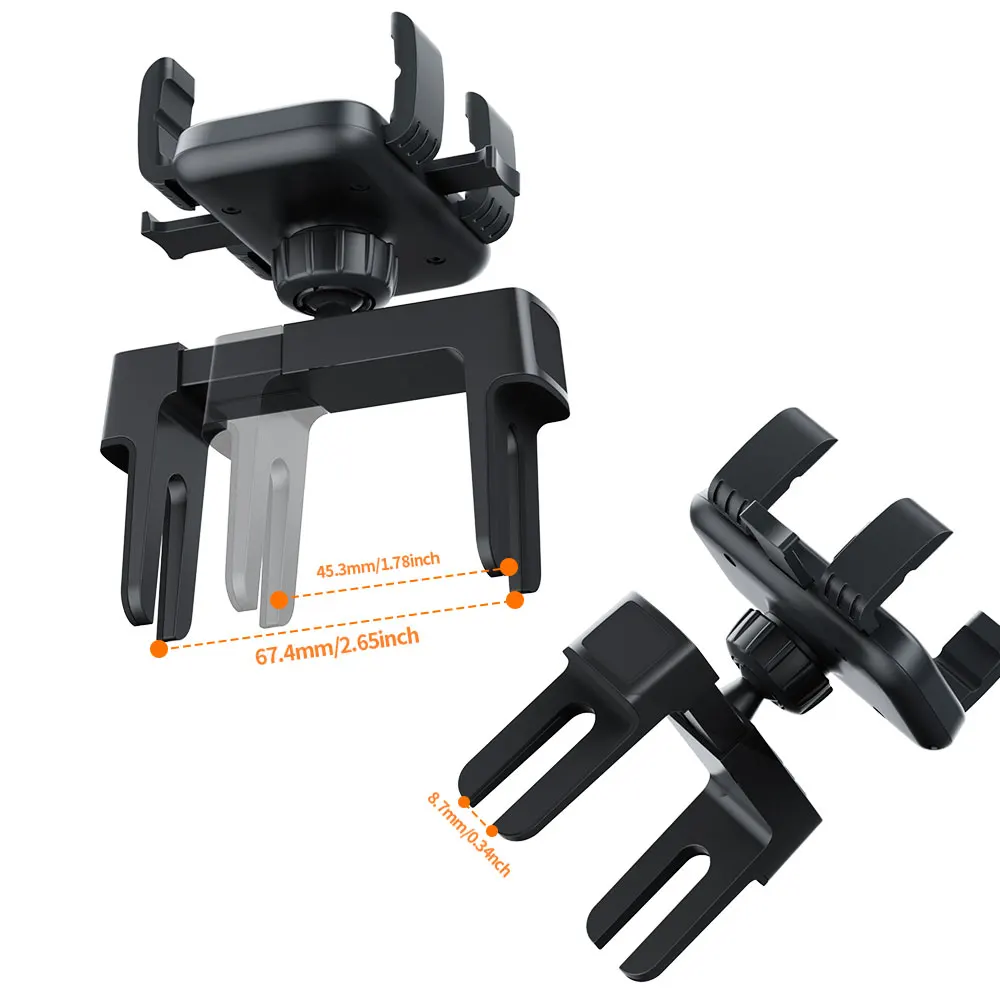 Universal Car Round Air Outlet Phone Holder Air Vent Mount Stand Mobile Phone Bracket for 360° Rotation Phone Holder Vent