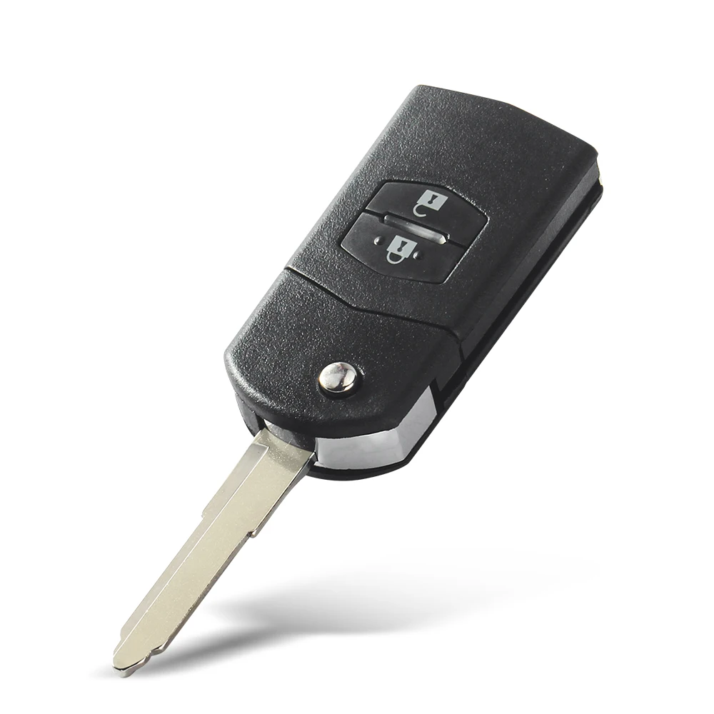 Фото KEYYOU 3 кнопки разрезание лезвия откидной Складной Корпус автомобильного ключа дистанционного управления Fob чехол для MAZDA 2 3 5 6 RX8 MX5 Замена Бес... №5