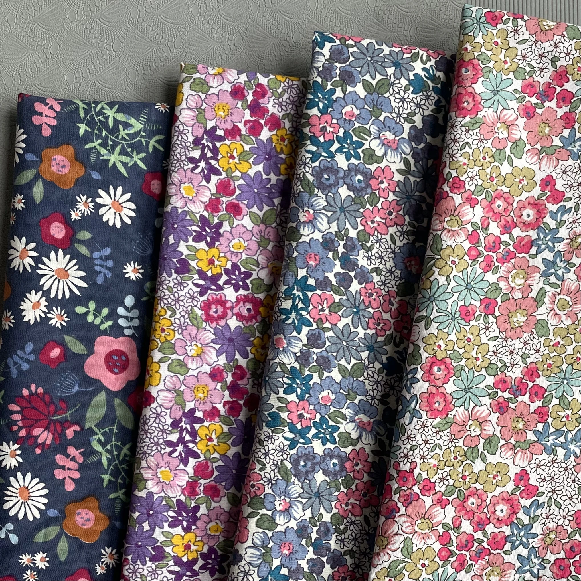 

145X50cm New Floral 100% Cotton 40S Like Liberty Fabric Digital Printing For Sewing Cloth Dresses Skirt Kids Designer Handmade