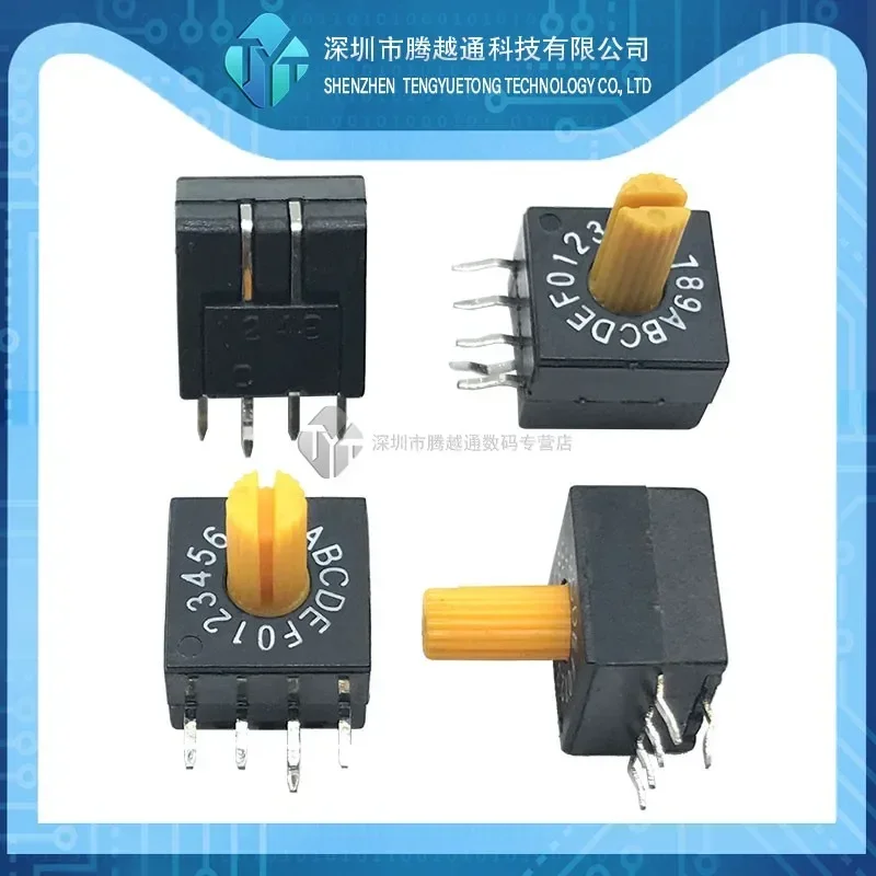 Поворотный переключатель кодировщика 0-F с ручкой 16 бит 8421C положительный код 4:1