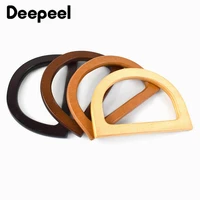24pcs deepeel 128cm d shaped wooden ring handle semi circle handles woven bag handbag purse frame diy luggage accessories