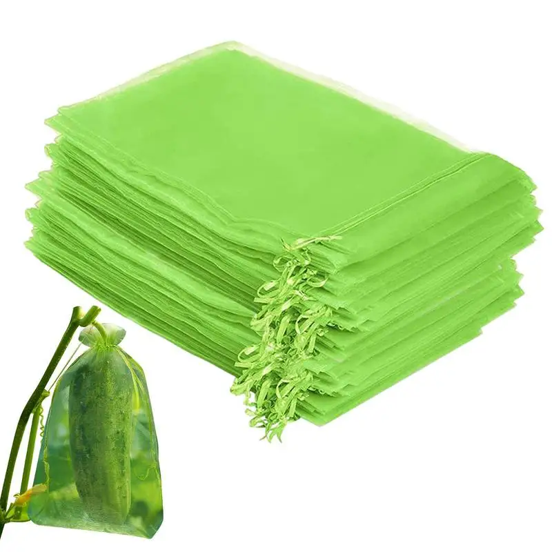 

100 шт., сетчатые мешки для фруктовых деревьев, на шнурке