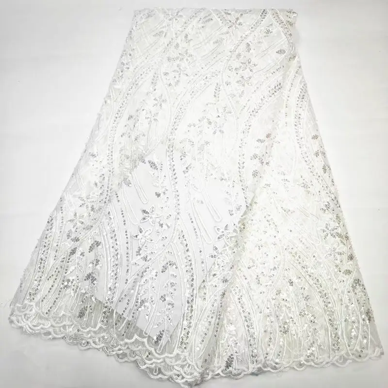 LHDN14 Белый! Хорошее качество африканского сетчатого кружева с блестками красивое