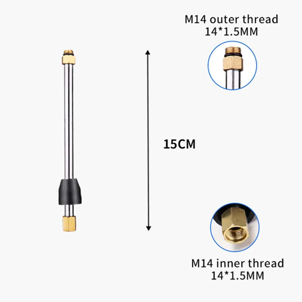 

Pressure Washer Extension Wand 1/4 Inch Quick Connect 15cm/20cm Bar 350 Bar Applicable Cleaning Tools Garden Lance