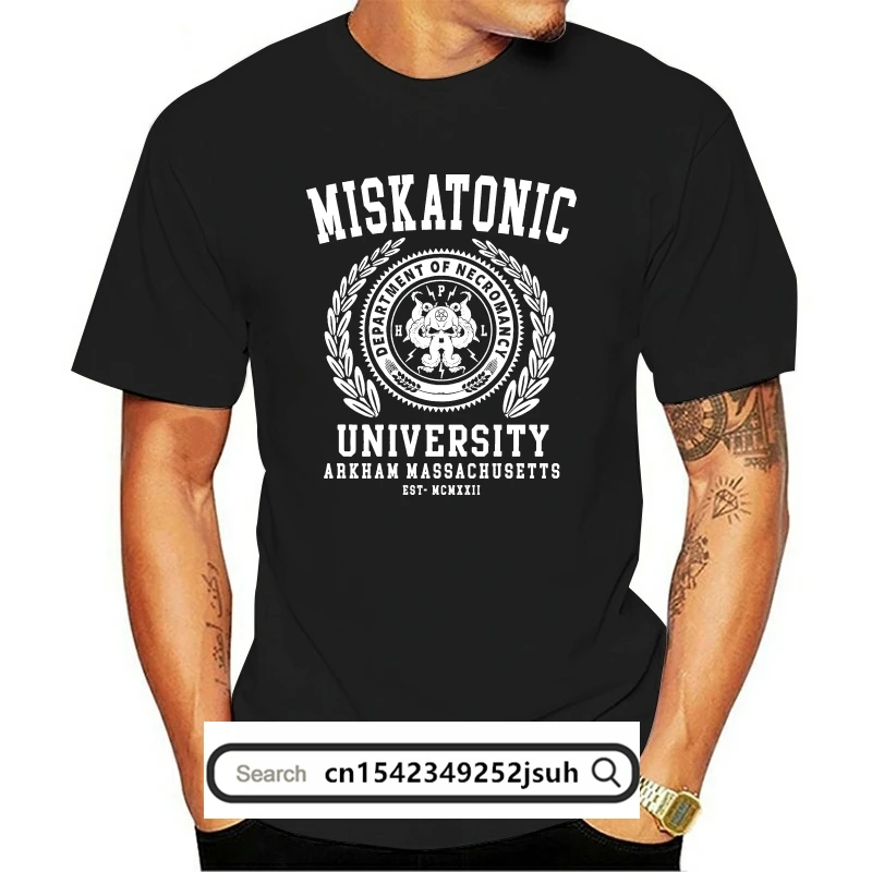 

Miskatonic University O Neck Fashion Shirt Cthulhu Mne Tshirt Lovecraft