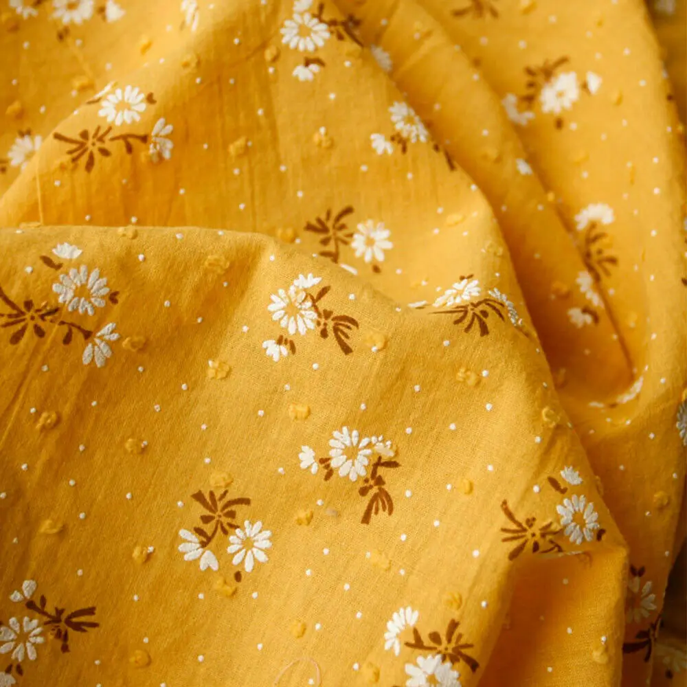 Пасторальная ткань с принтом ромашки