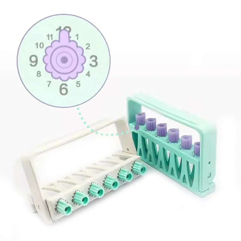 

6 Holes Dental Counting Root Canal File Sterilizing Rack Endo Files Holder Autoclavable Dental Instrument