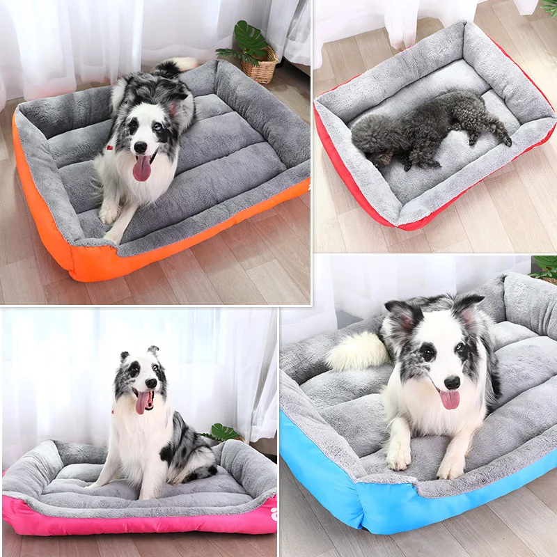 

OUZEY-Plush Square Bed for Pets, Deep Sleep, Soft, Warm Blankets, Comfortable, Puppy, Cat, Small, Medium, Big Dog, Pet Products