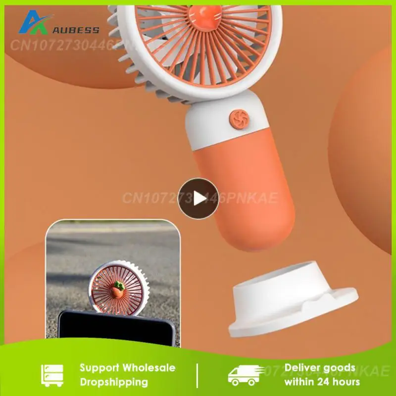 

Mini Fan Fall-proof Single Handheld Small Fan Base Fan Portable Fan Small Desk Fan Rechargeable Fan Light Compact Long Endurance