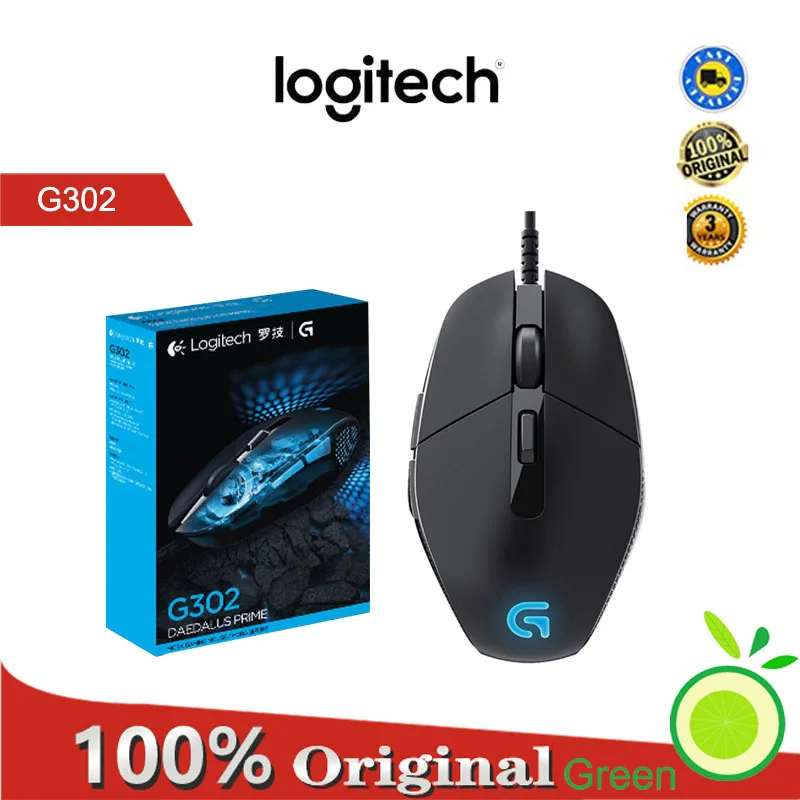 

Logitech G302 Optical Optical Mouse 100% original, wired, compatible with desktop/laptop/Windows 10/8/7