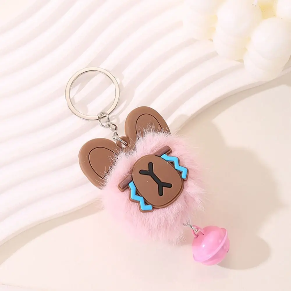 Брелок для ключей из меха кролика