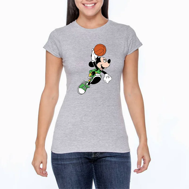 

Harajuku Cartoon O-neck Short-sleeved T-shirts New Summer Disney Streetwear Tops Ladies Ulzzang Mickey Mouse Print Women T Shirt