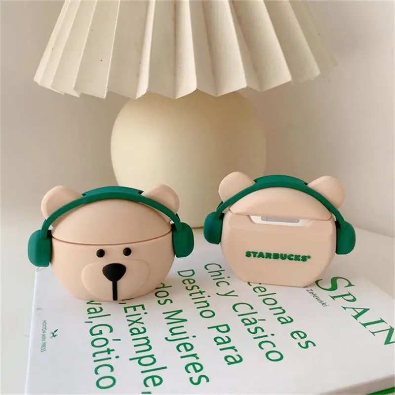 

Cartoon Headphone Case Durable Silicone Case With Cute Musical Bear Design For 3 2 Earphone Case
