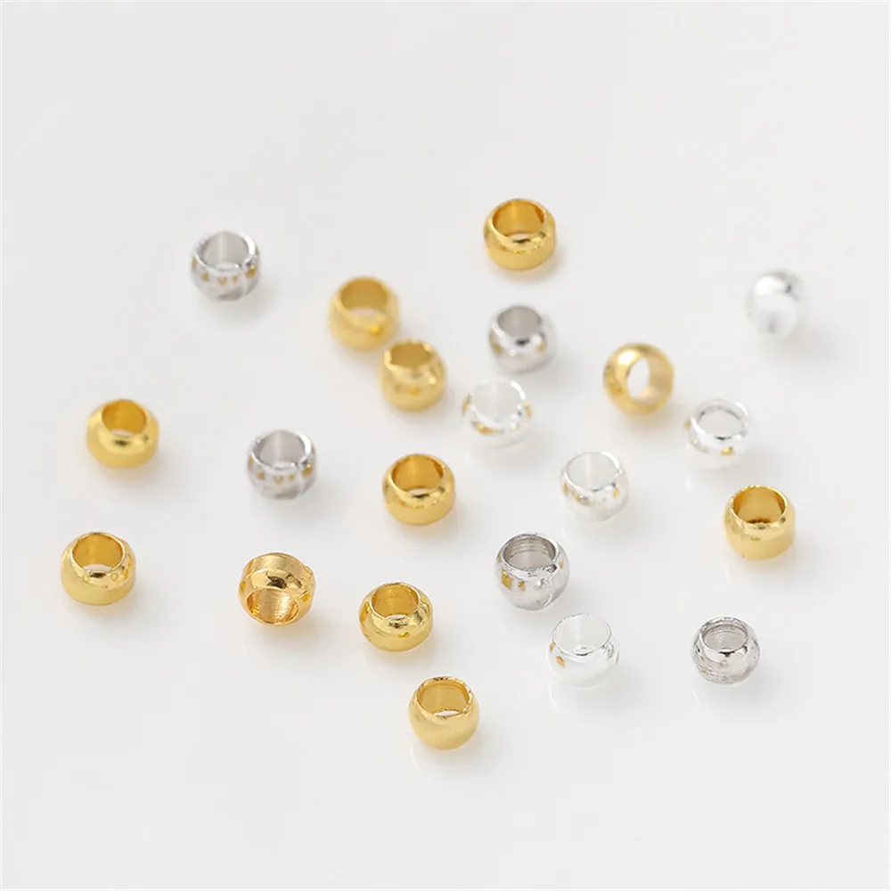 

14K gold coated positioning bead positioning tube DIY handmade pearl bracelet necklace headpiece material accessories