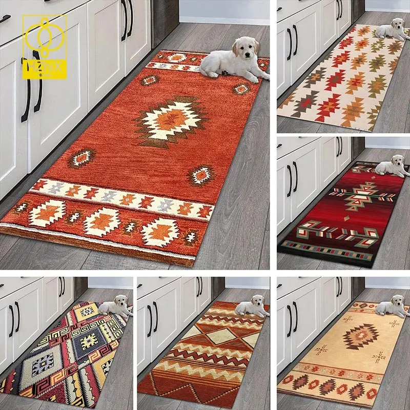 

Geometric Mat Kitchen Living Room Floor Long Boho Carpet Bathroom Bedroom Area Rugs Entrance Hallway Indoor Outdoor Doormat