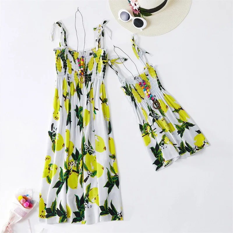 

Mother And Daugther Dress Family Matching Christmas Mom and Me Clothes Outfits Girls Women Dresses