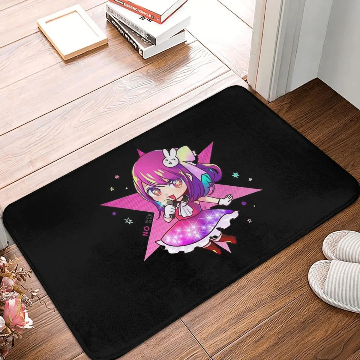 

Мультяшная версия певицы ИИ хошино, кухонный нескользящий ковер, аниме Oshi no Ko, коврик для гостиной, Придверный коврик, напольное украшение