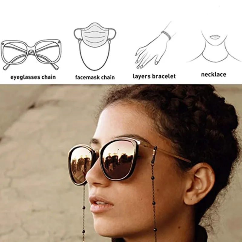 

Новинка 2022, корейское винтажное ожерелье из жемчуга и стеклянных бусин, цепочка для маски, ремешок на шею, держатель для очков, веревка для ж...