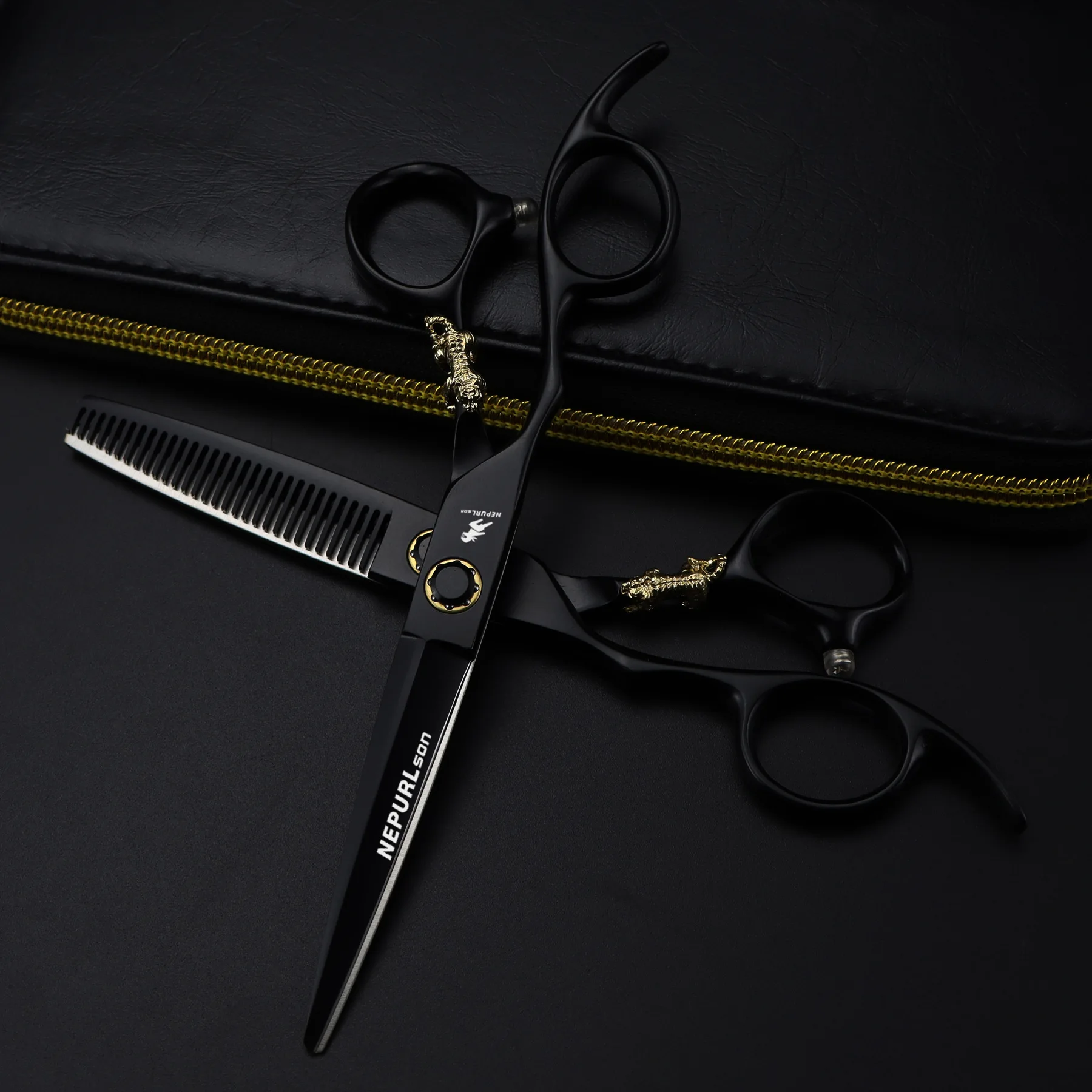 

Профессиональные высококачественные 6,0 дюйма 6Cr JP440C золотые тигровые ножницы для волос Парикмахерские 20-30% филировочные ножницы инструмент для волос ножницы для стрижки волос
