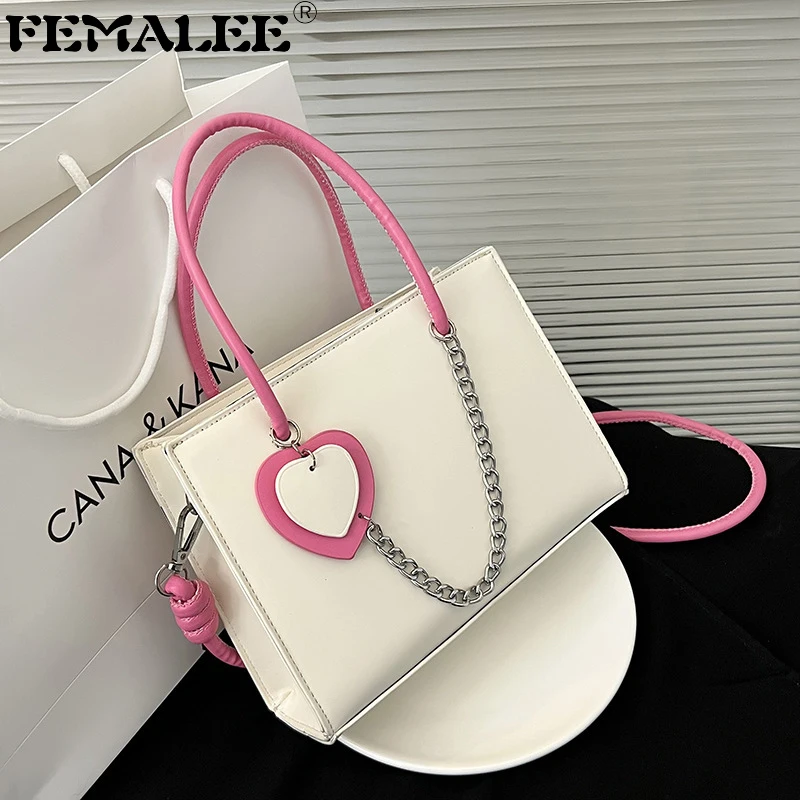 

Однотонные женские дизайнерские сумки-тоуты в Корейском стиле Ins, кошельки контрастных цветов на плечо в подмышках, кошельки и сумочки со вставками 2022