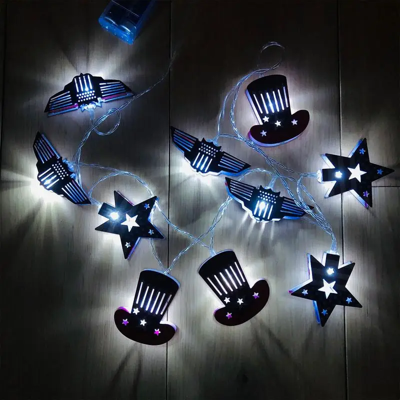 

Led American Flag For Outdoors Garden Light String Waterproof Landscape Light Decoration For Garden Patio July 4th National Day